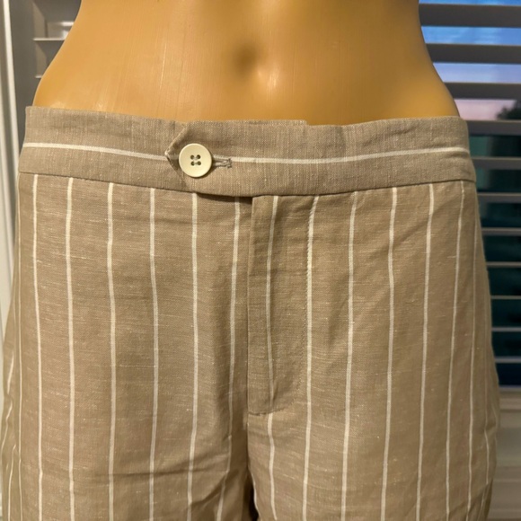 Great Gibson & Latimer size 4 khaki and white stripe Bermuda shorts NWT - Picture 2 of 7